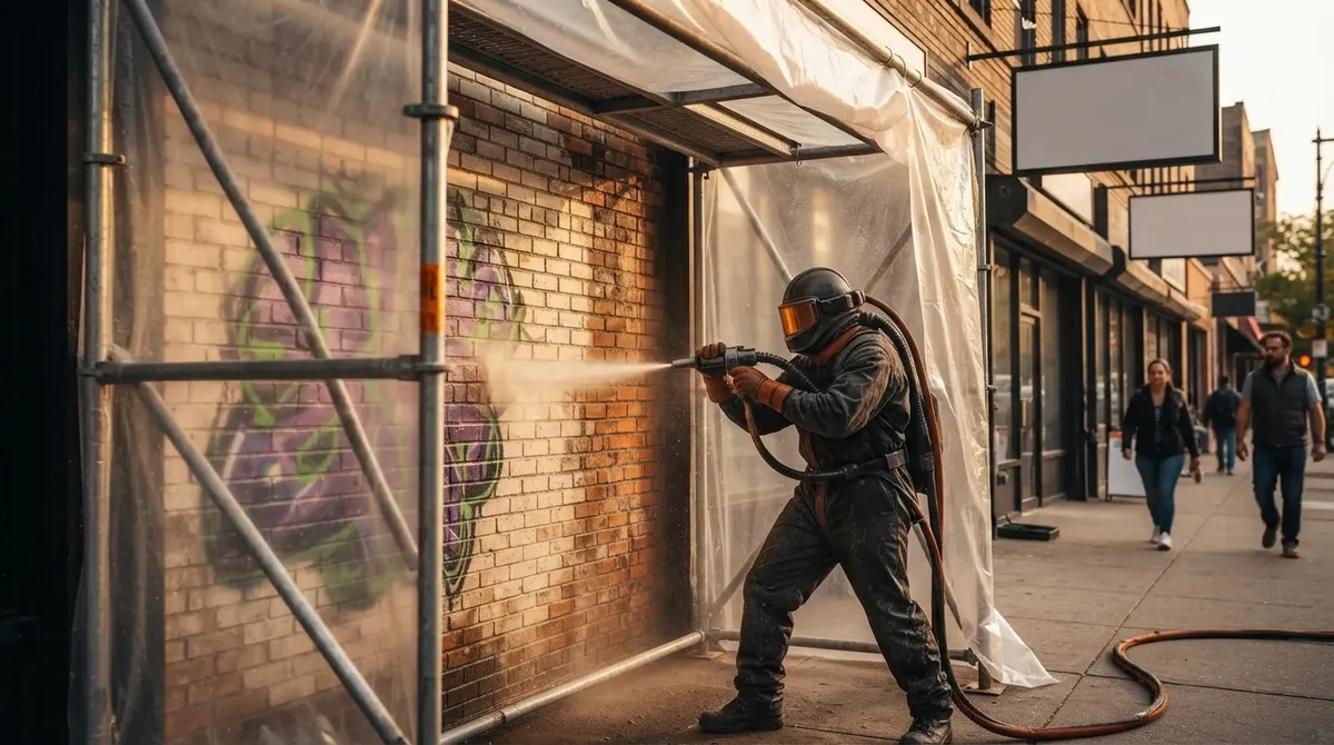 Can You Sandblast a Storefront While It's Open?