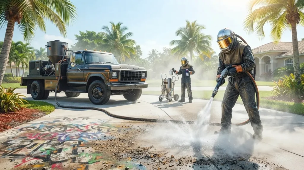 Concrete Sandblasting Tampa: Mobile Prep Done Right
