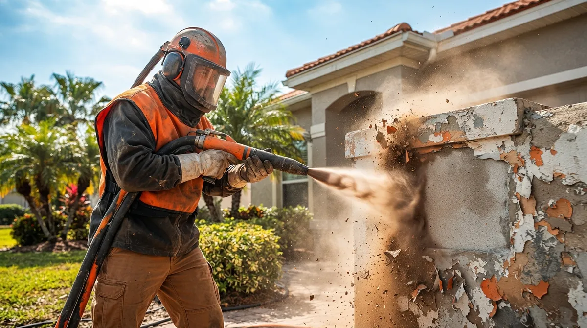residential sandblasting in clearwater