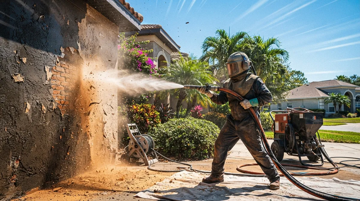 residential sandblasting in clearwater