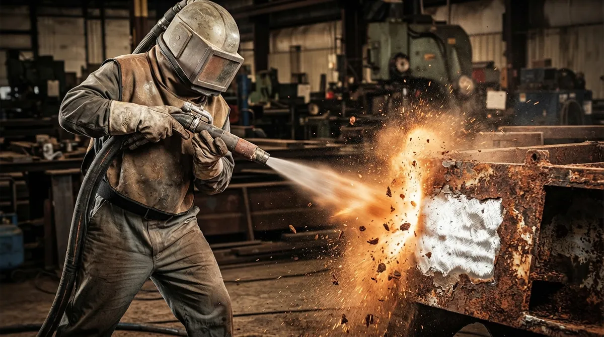 metal surface preparation blasting