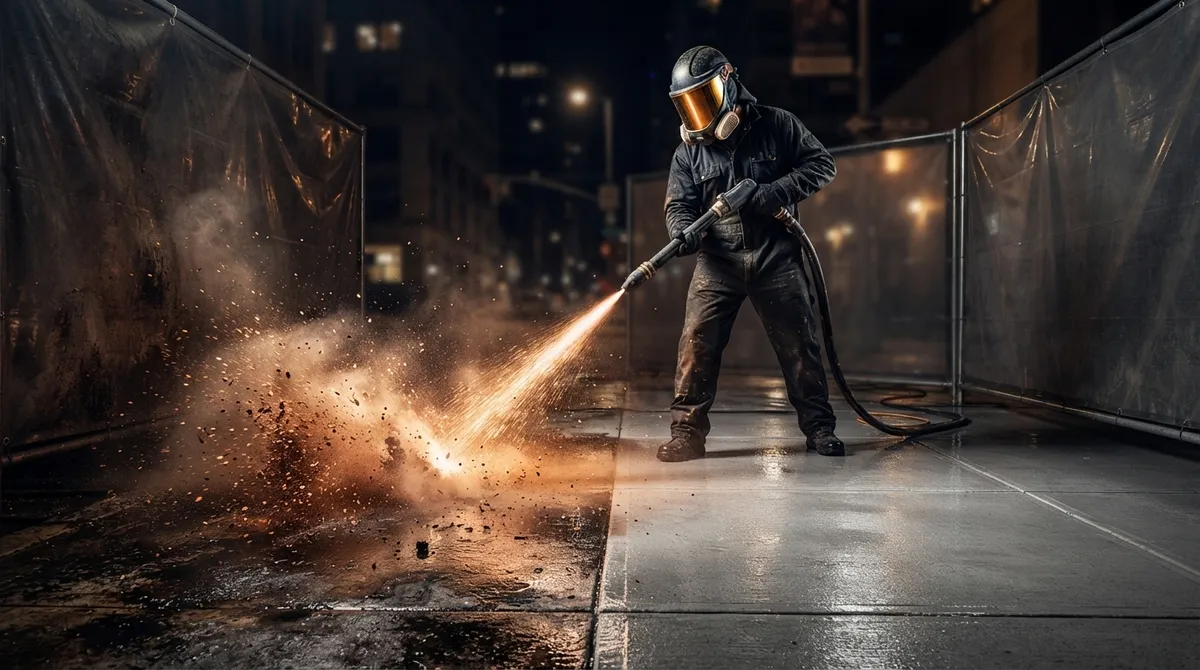 How to Clean a Concrete Parking Lot or Sidewalk Fast