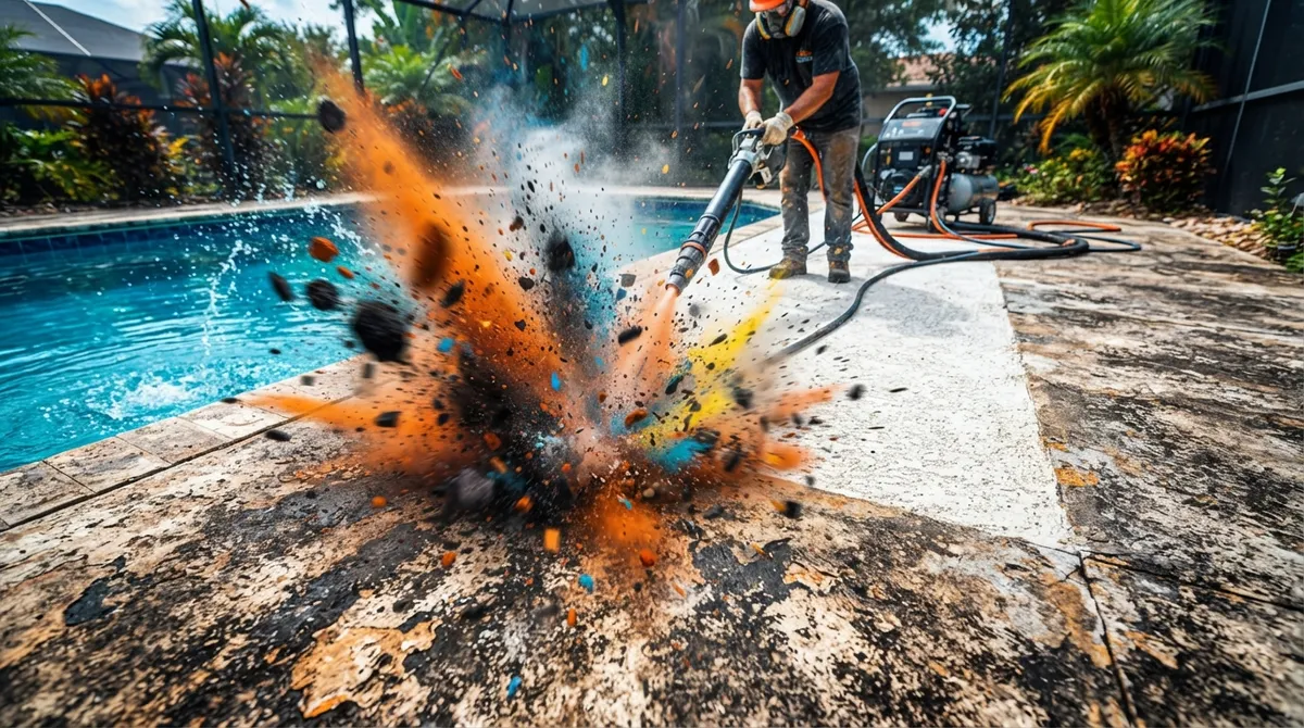 how to prep a pool deck for resurfacing