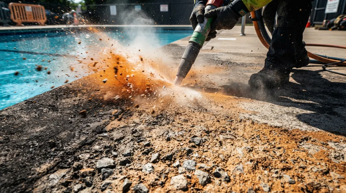 how to prep a pool deck for resurfacing