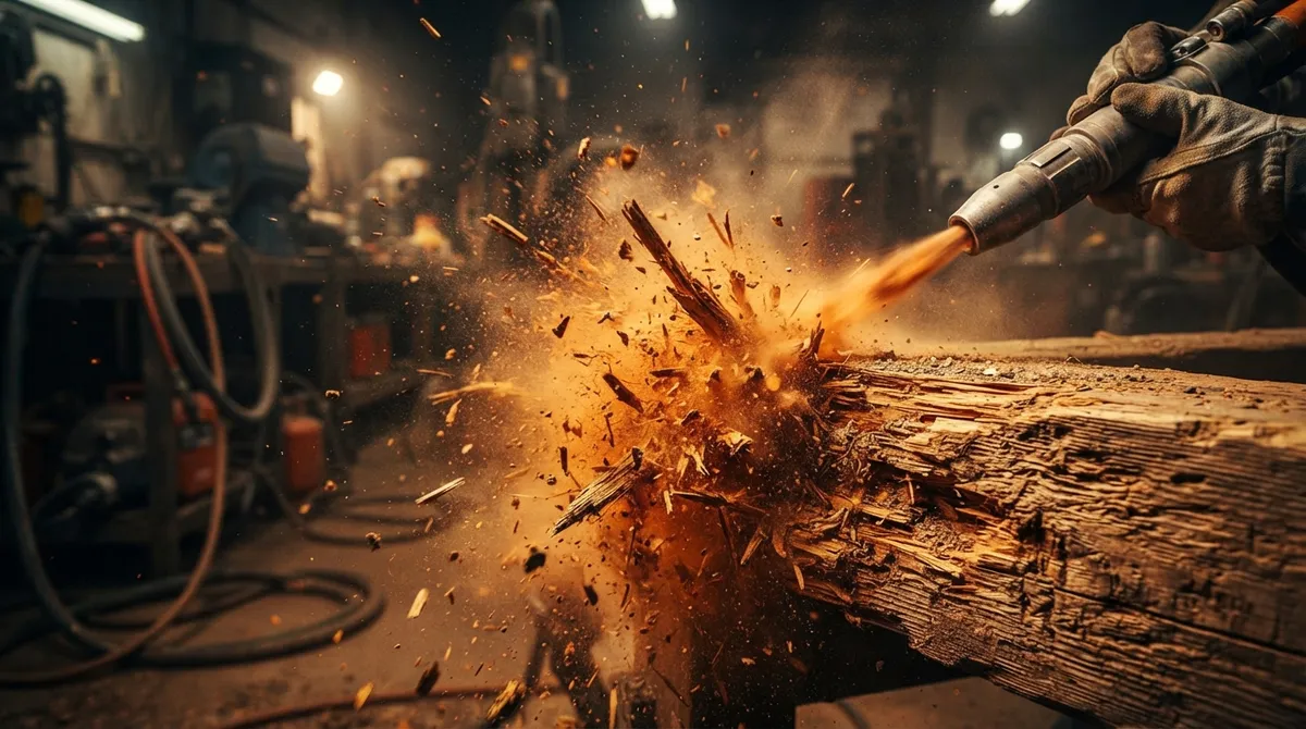 does sandblasting damage wood