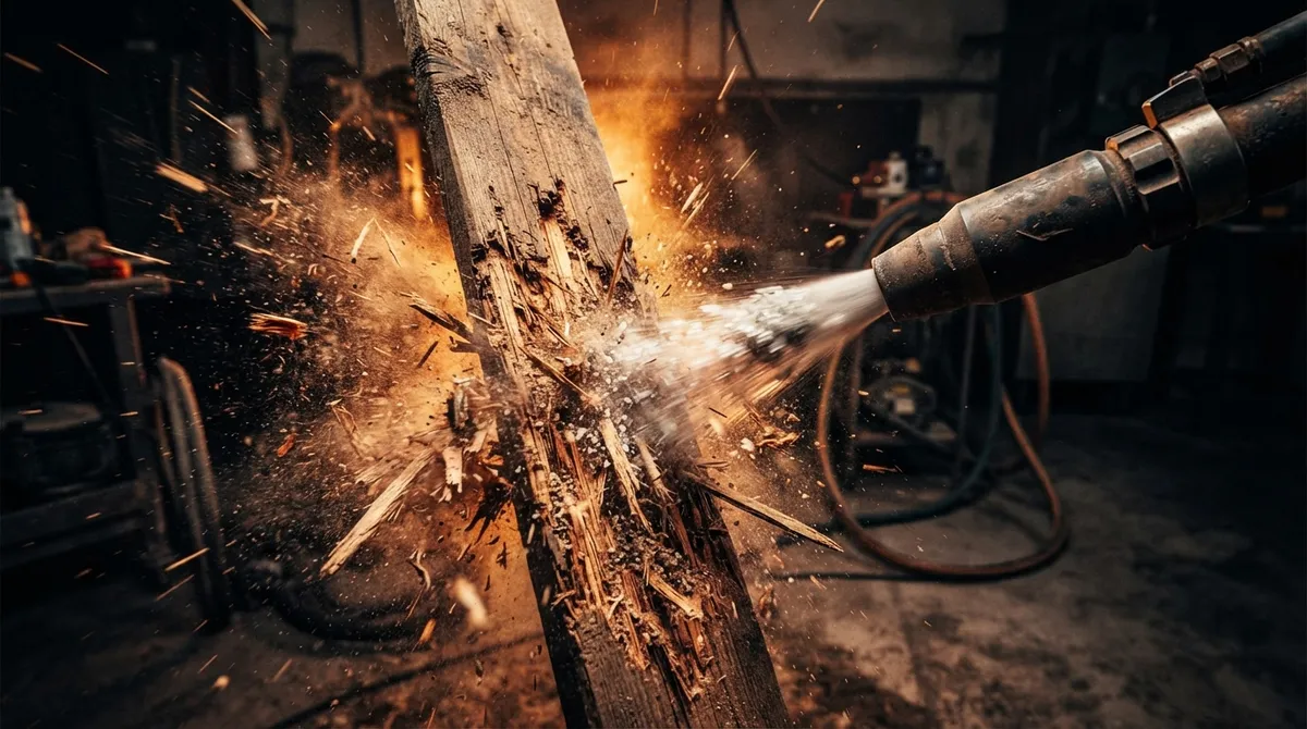 does sandblasting damage wood