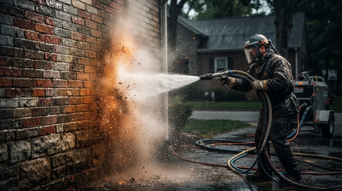 residential sandblasting in brandon