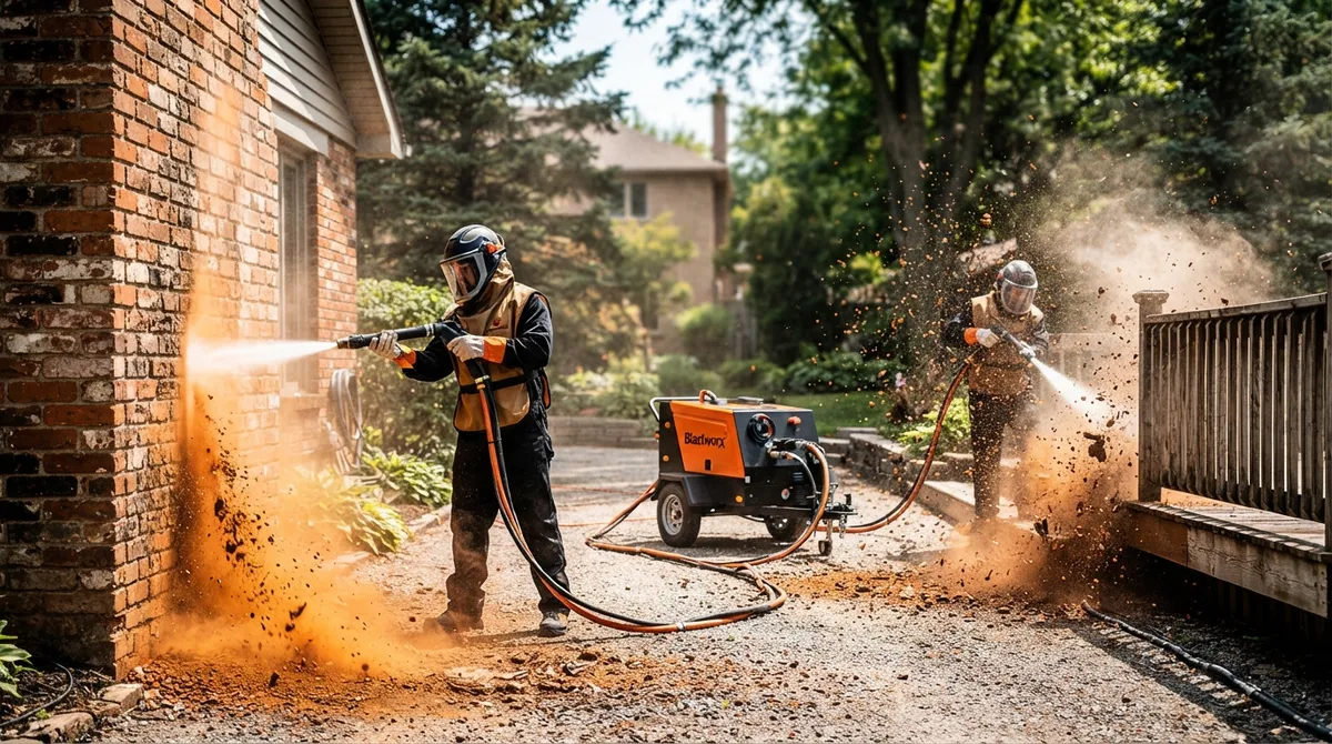 residential sandblasting in brandon