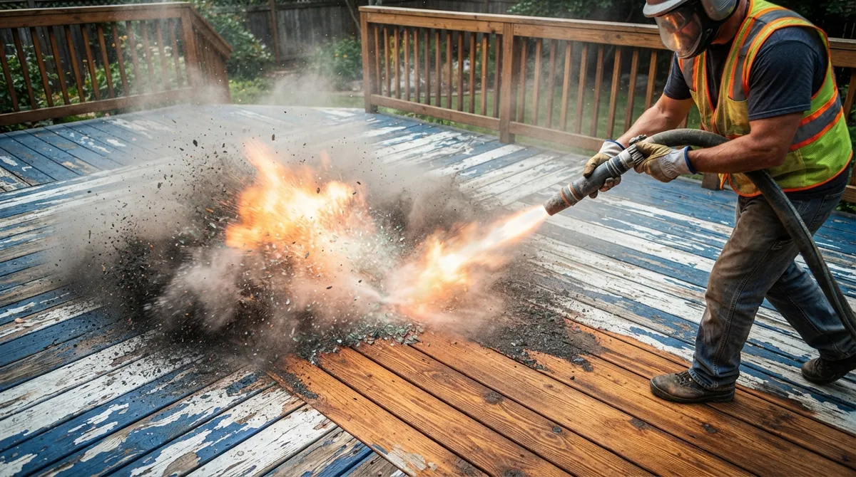 best way to remove paint from a wood deck