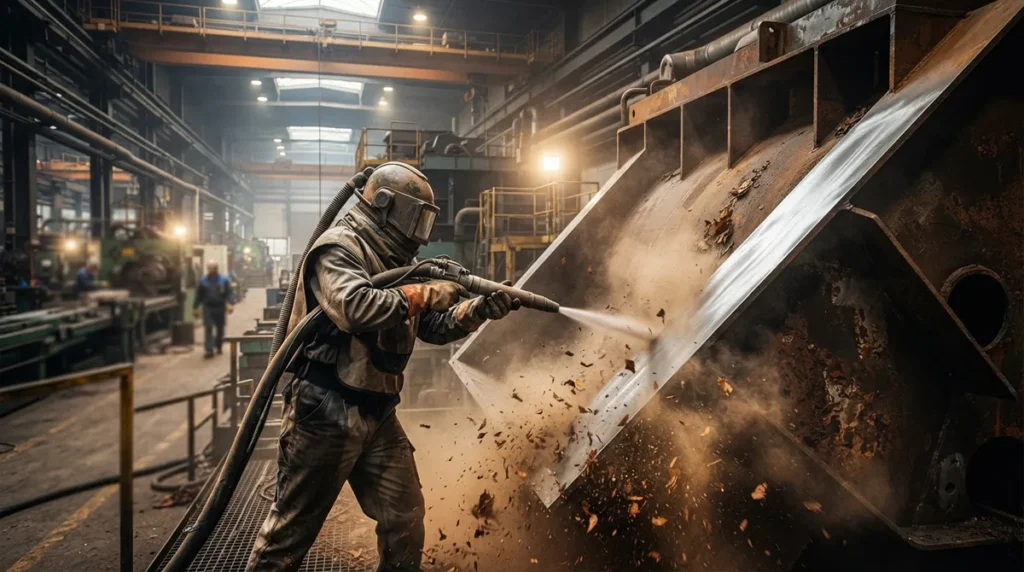 Factory Sandblasting: On-Site Prep That Saves Downtime