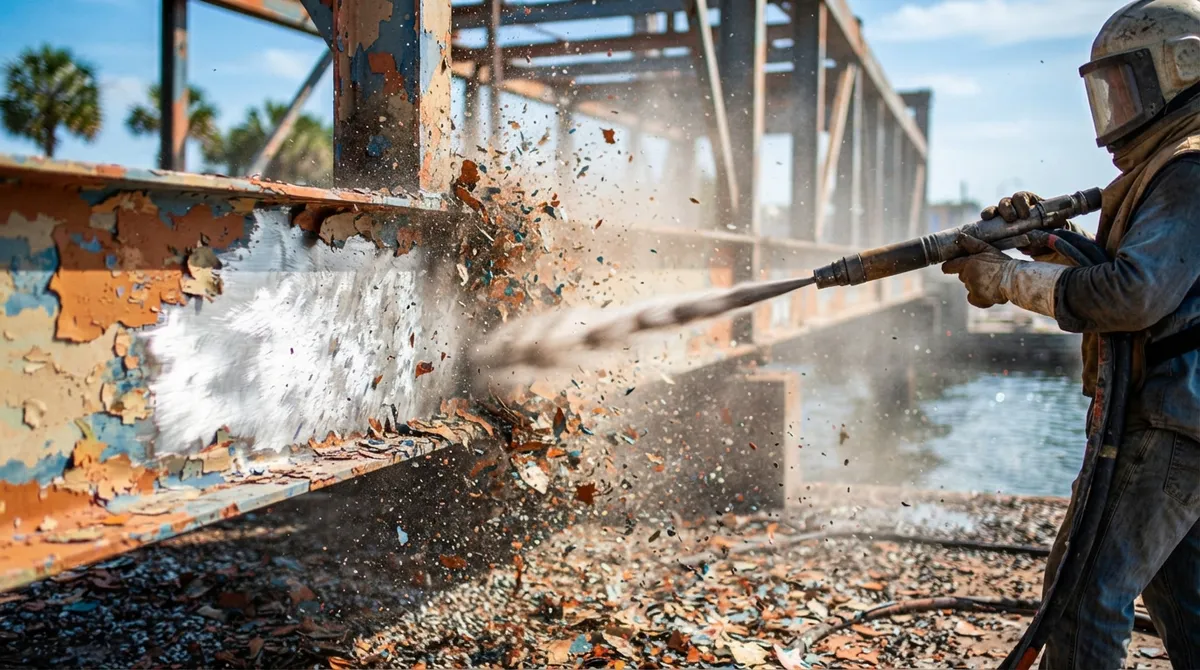 steel coating removal