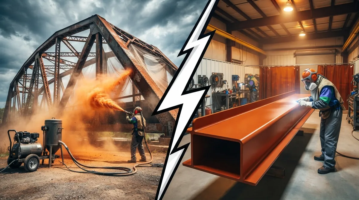 Mobile vs. Shop Sandblasting: Which One Wins?