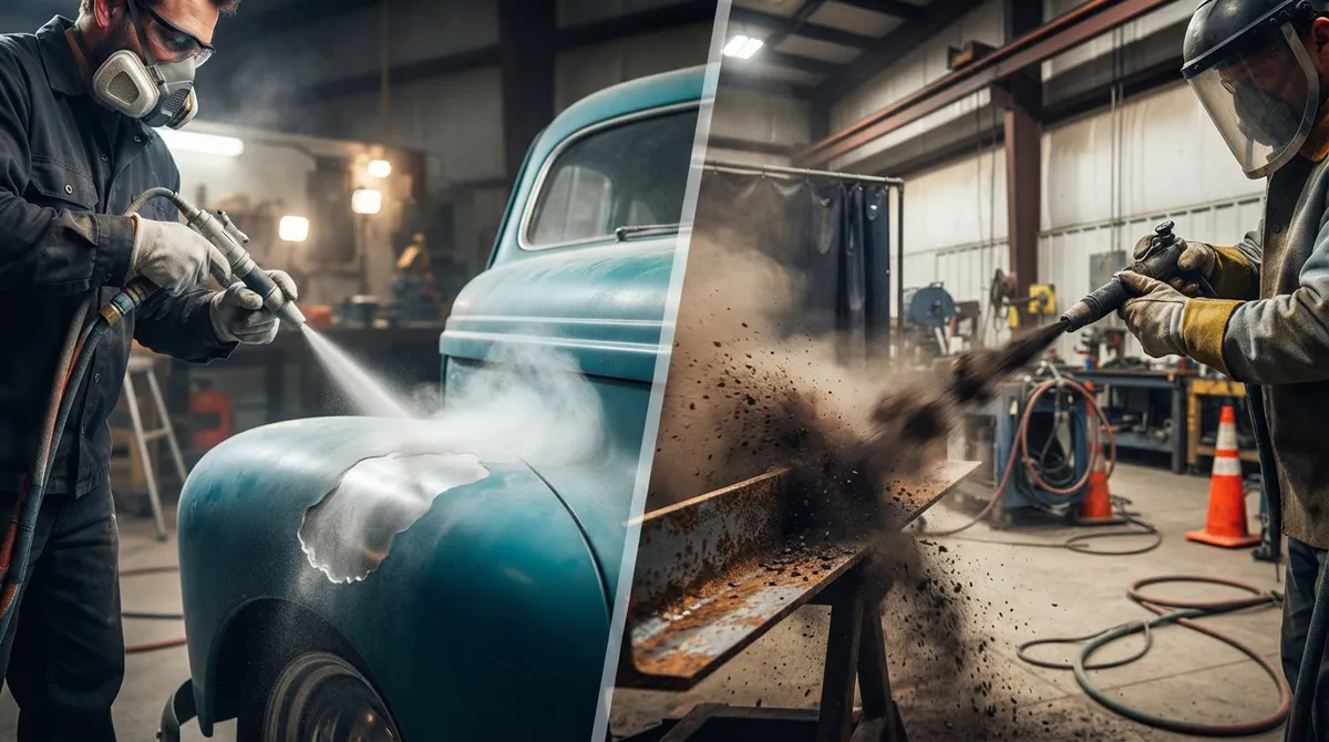How to Choose Between Soda Blasting vs Sandblasting