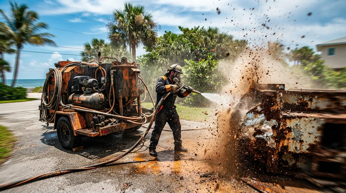 rust removal blasting