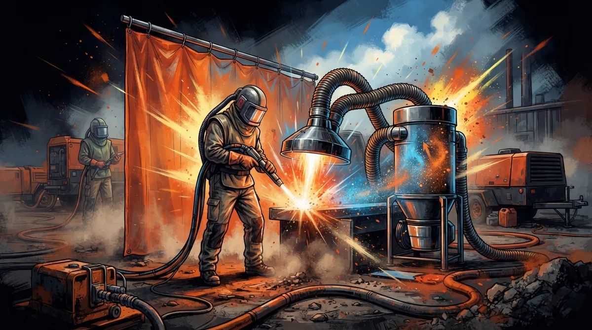 sandblasting dust control