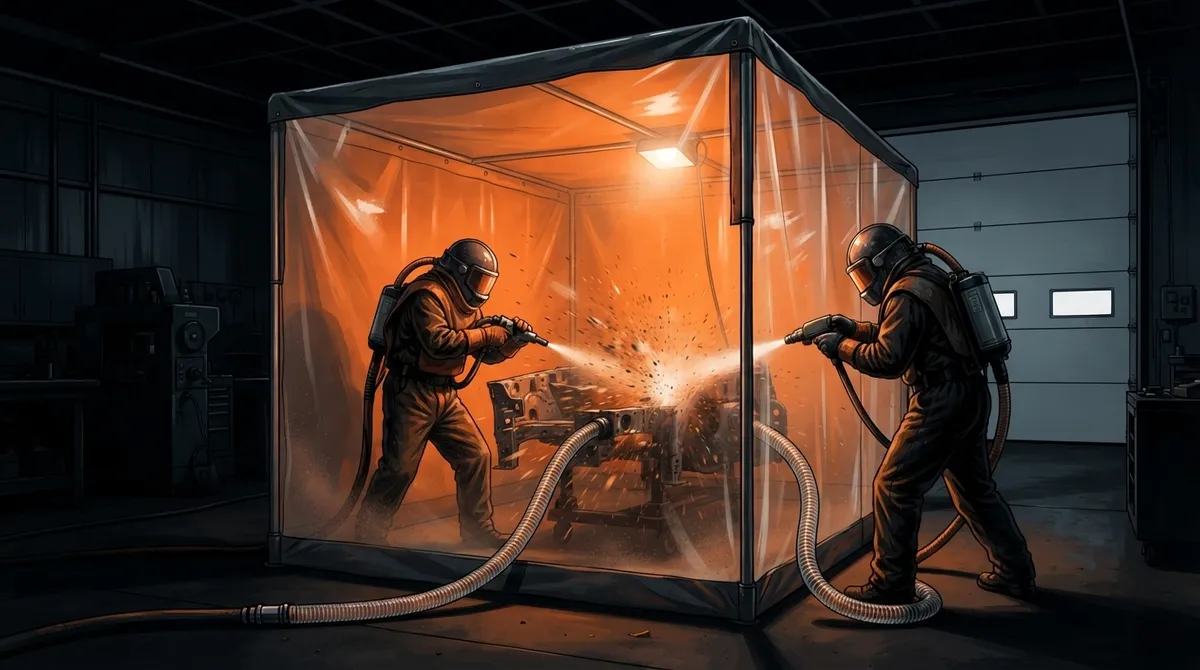 can you sandblast indoors