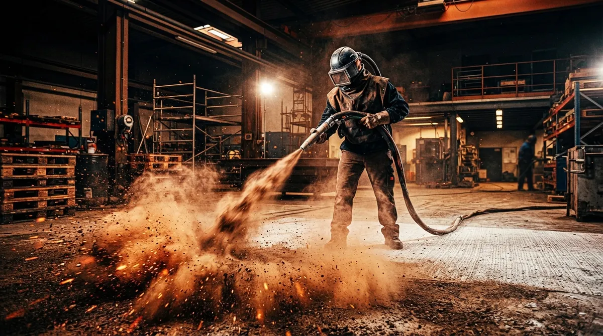 sandblasting warehouse cleaning