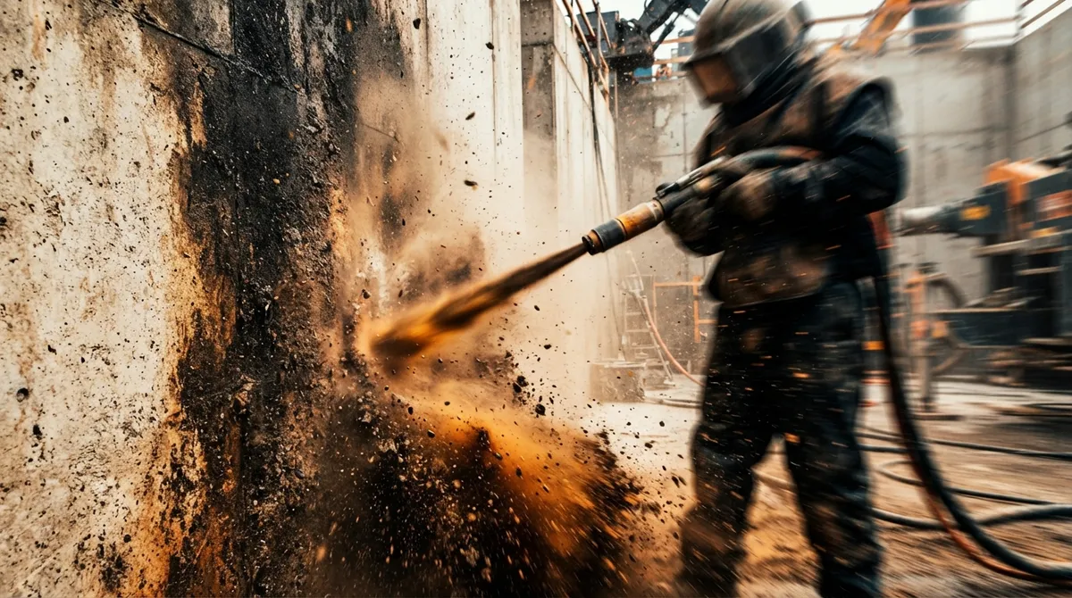 sandblasting for concrete cleaning